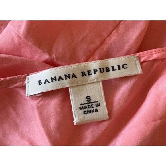 Banana Republic Womens Top Silk Ruffle Cami Small Blouse Fairy Flowy Summer - Picture 5 of 8